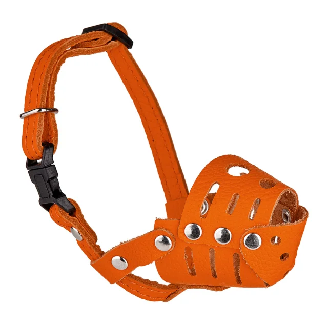 Намордник Kareline для собак маленьких пород, из мягкой кожи, с пластиковой пряжкой, S, 5.5 см/15 см