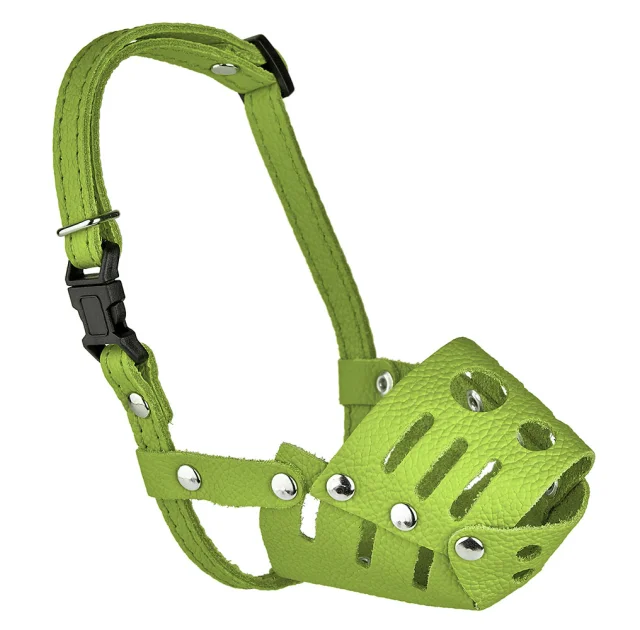 Намордник Kareline для собак маленьких пород, из мягкой кожи, с пластиковой пряжкой, M, 6.5 см/19 см