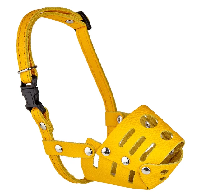 Намордник Kareline для собак маленьких пород, из мягкой кожи, с пластиковой пряжкой, M, 6.5 см/19 см