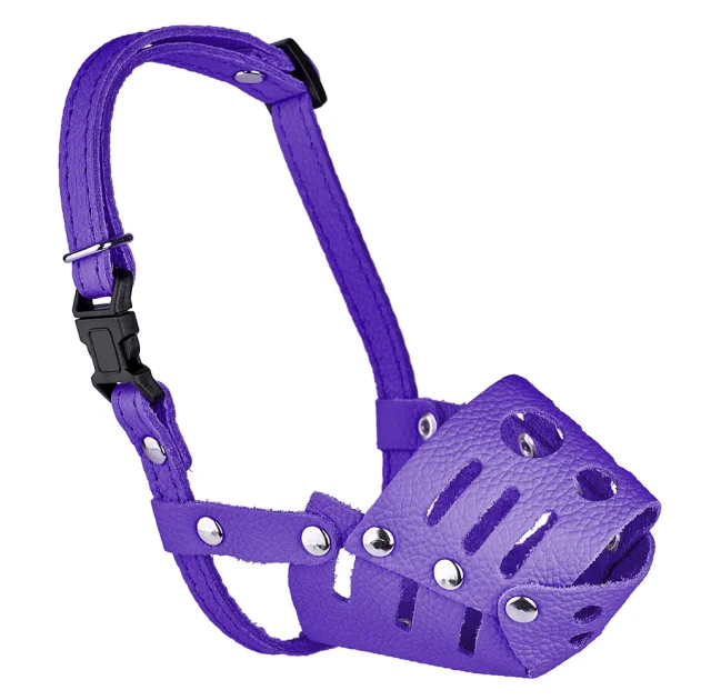 Намордник Kareline для собак маленьких пород, из мягкой кожи, с пластиковой пряжкой, M, 6.5 см/19 см