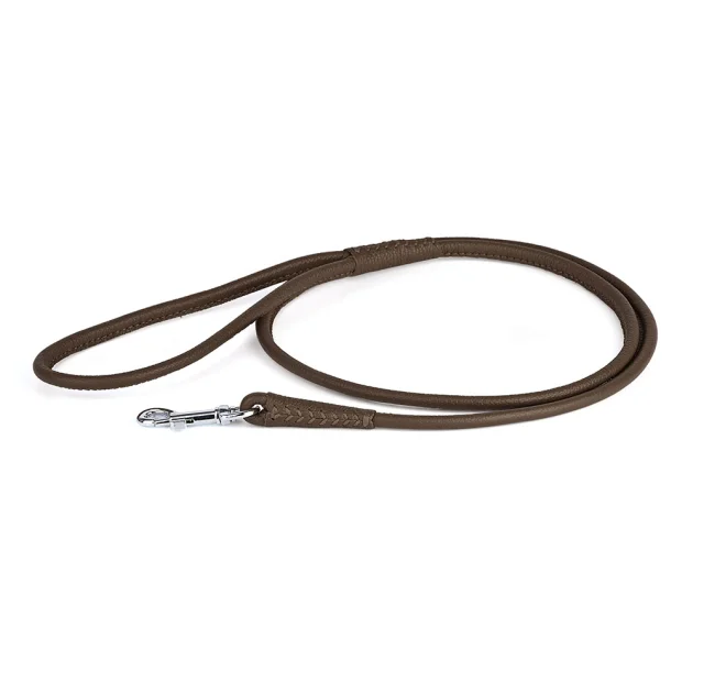 Поводок Kareline Круглый для собак из мягкой кожи, 1.3×56 см
