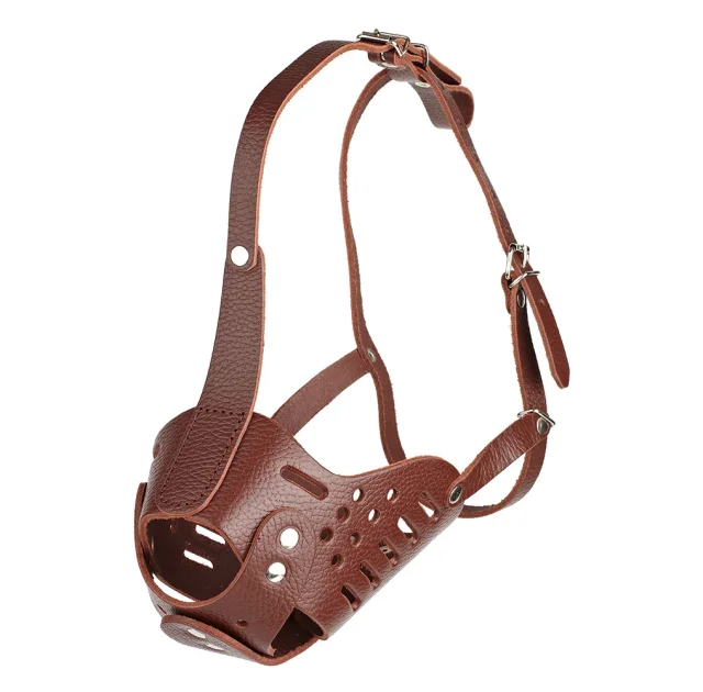 Намордник Kareline для ротвейлера, из ременной кожи, закрытый, L