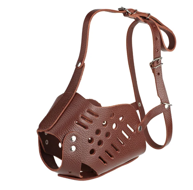 Намордник Kareline для мастино, из ременной кожи, закрытый, XL