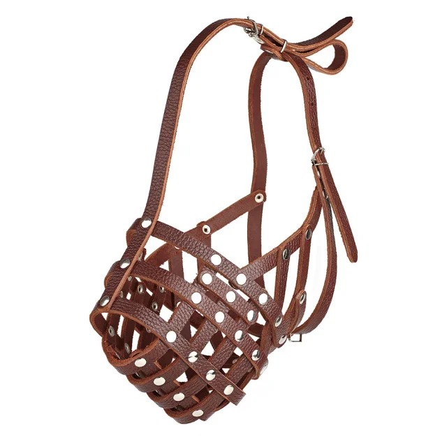 Намордник-сетка Kareline для мастино, из ременной кожи