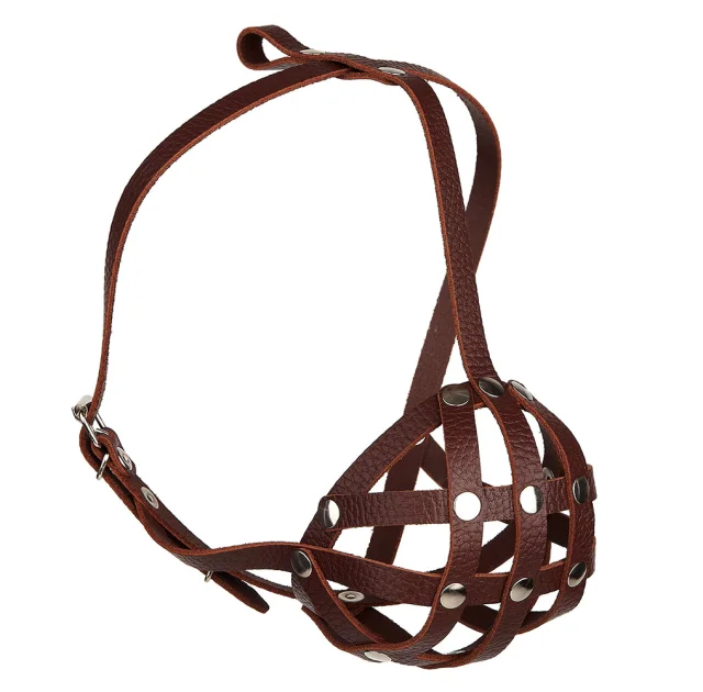 Намордник-сетка Kareline для французских бульдогов, из ременной кожи