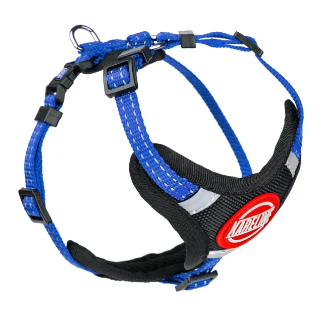 Шлея Kareline для собак, зі світловідбивною нтикою, пластикова пряжка, з логотипом, 2.5 см/50-66 см/66-90 см