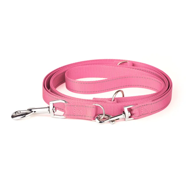 Повідець-перестібка Kareline для собак, зі світловідбивною нтикою, нейлон, 1×140/240 см