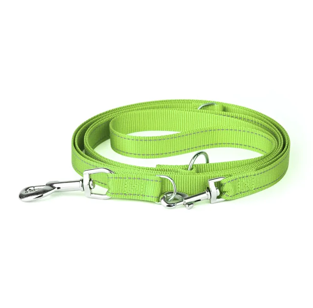 Повідець-перестібка Kareline для собак, зі світловідбивною нтикою, нейлон, 2×140/240 см