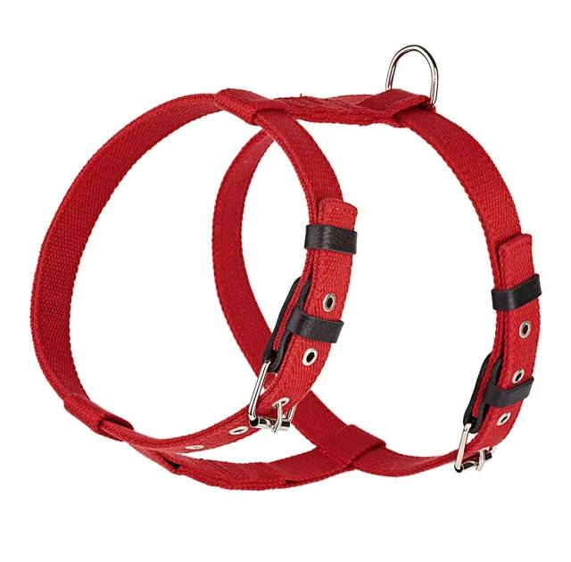 Шлея Kareline для собак, поликоттон и кожа, 2.5 см/50-62 см/63-75 см