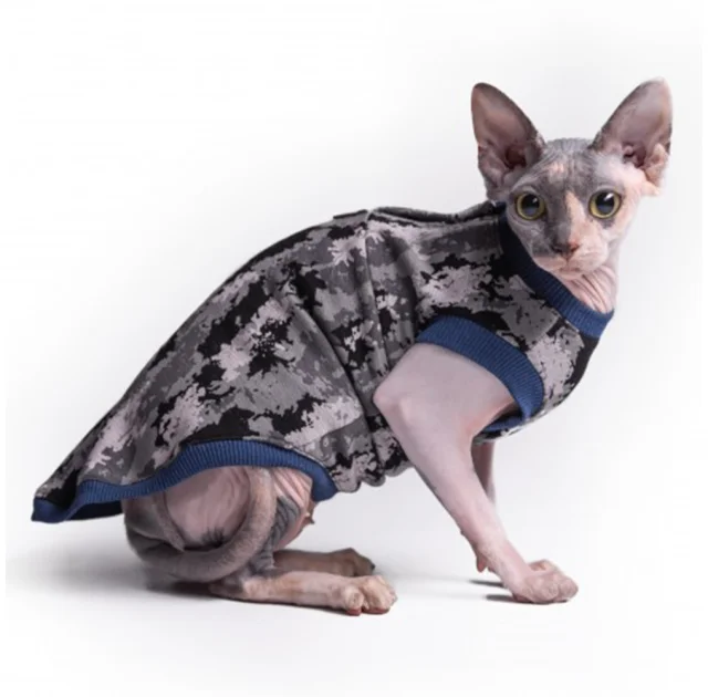 Майка Style Pets Сamo blue для котів, розмір XL+