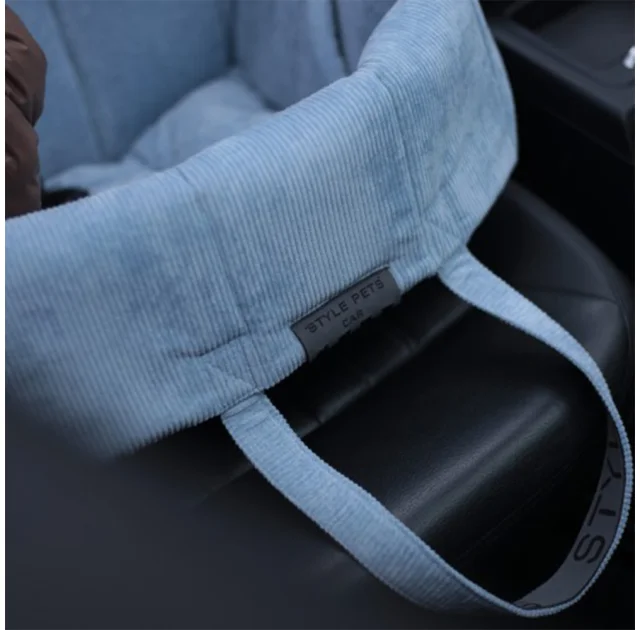 Автокрісло Style Pets Super Bag Velvet для собак та котів, 30×40 см, блакитний