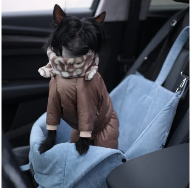 Автокрісло Style Pets Super Bag Velvet для собак та котів, 30×40 см, бежевий