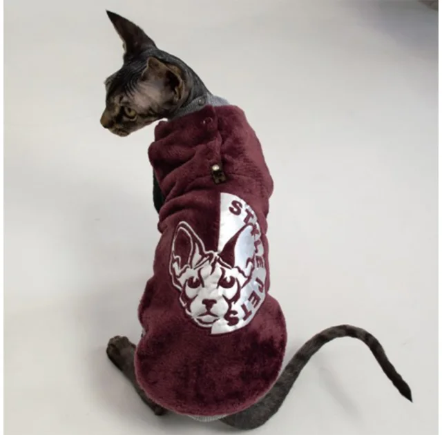 Кофта Style Pets FaceSPM для котів, колір марсала, розмір L