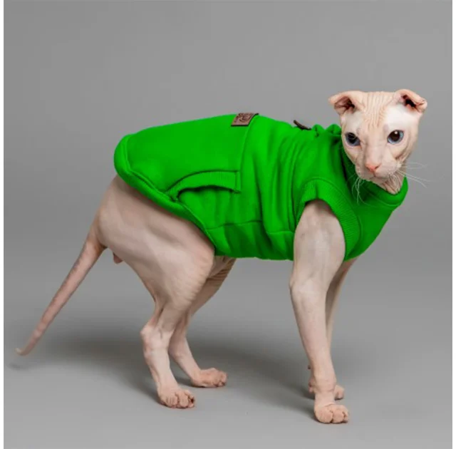 Майка Style Pets TVIXI для котів, колір зелений, розмір XL