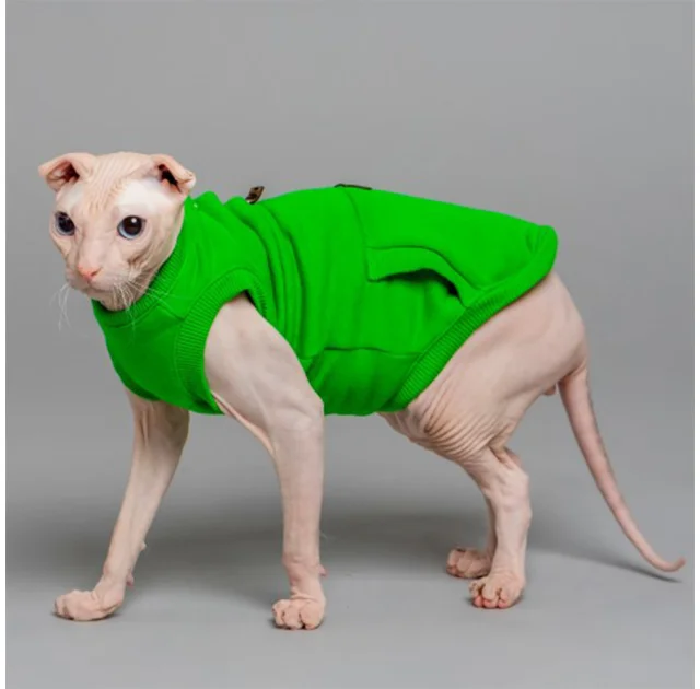 Майка Style Pets TVIXI для котів, колір зелений, розмір XL-
