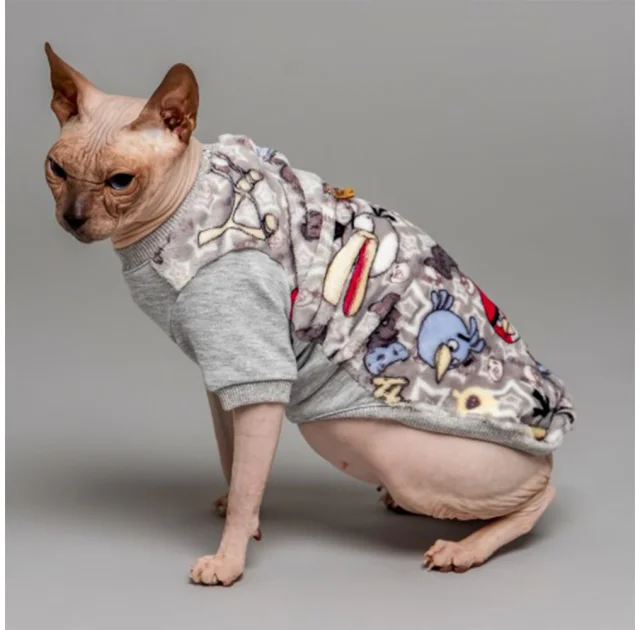 Кофта Style Pets Angry Birds для котів, колір сірий, розмір XL-