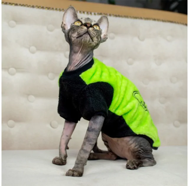 Кофта Style Pets FaceSPS для котів, колір зелений, розмір M