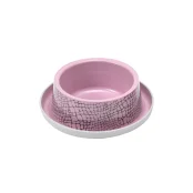 Миска Moderna Trendy Dinner №1 WildLife для кошек и собак, пластик, розовая, 350 мл, d-16 см