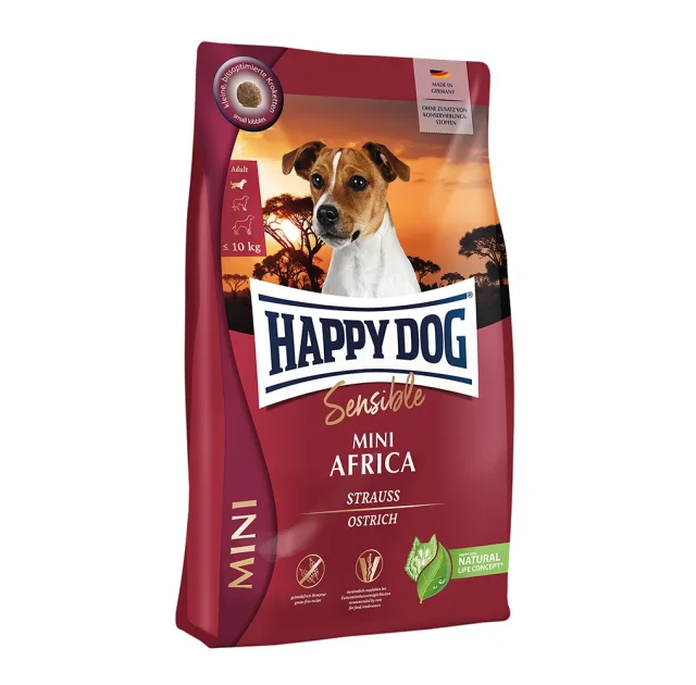 Сухий корм Happy Dog Mini Africa для собак дрібних порід від 1 до 10 кг з чутливим травленням, 4 кг