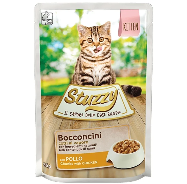 Вологий корм Stuzzy Cat Kitten з куркою, в соусі для кошенят, пауч, 85 г
