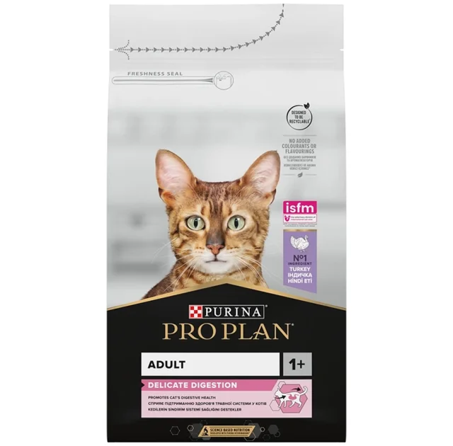 Сухий корм Purina Pro Plan Cat Delicate Turkey для котів з чутливим травленням, з індичкою, 1.5 кг