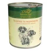 Влажный корм Hubertus Gold для собак, индюшка и вермишель, 800 г