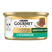 Вологий корм Purina Gourmet Gold для котів, шматочки у паштеті з кроликом, 85 г