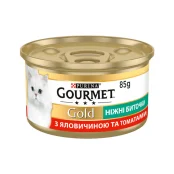 Вологий корм Purina Gourmet Gold Ніжні биточки для котів, з яловичиною і томатами, 85 г