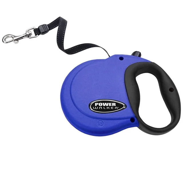Рулетка-поводок Coastal Power Walker Retractable Leash для собак весом до 7.3 кг, 3.6 м, синяя