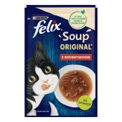 Вологий корм Purina Felix Soup для котів, суп з яловичиною, 48 г