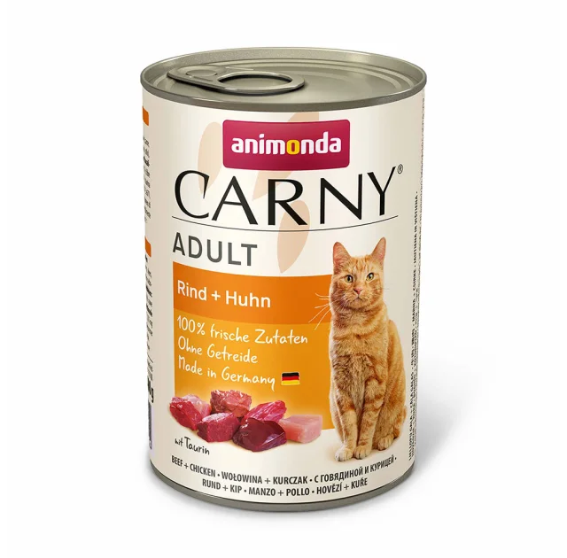 Консерви Animonda Carny для котів, з яловичиною і куркою, 400 г