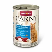 Консерви Animonda Carny для котів, з яловичиною, тріскою і корнем петрушки, 400 г