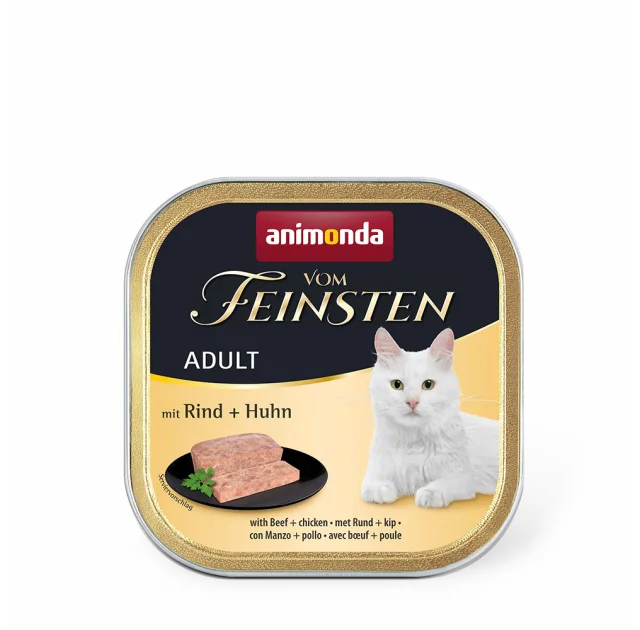 Консерви Animonda Vom Feinsten паштет для котів, з яловичиною і куркою, 100 г
