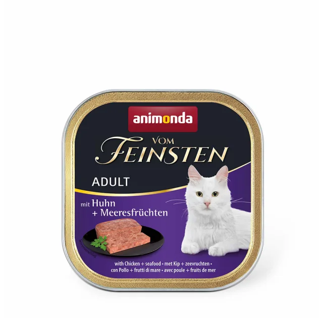 Консерви Animonda Vom Feinsten паштет для котів, з куркою і морепродуктами, 100 г