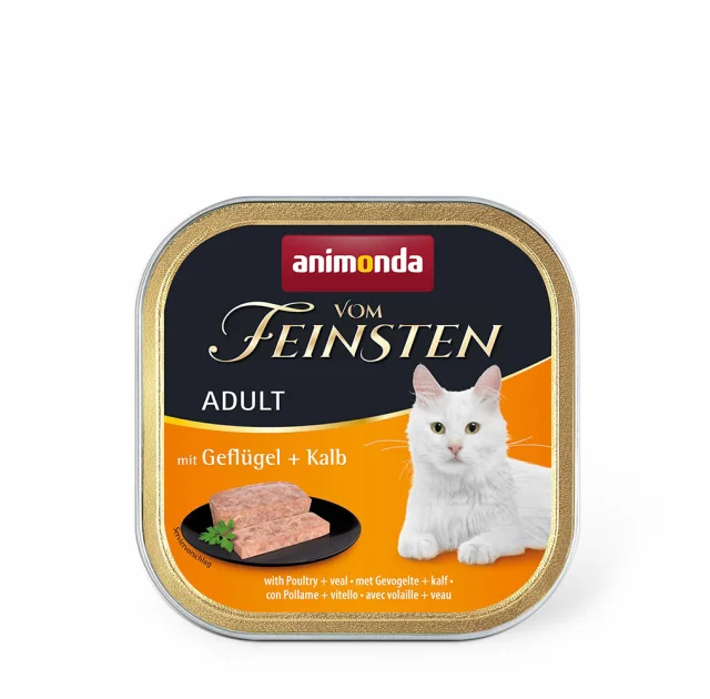 Консерви Animonda Vom Feinsten паштет для котів, з птицею і телятиною, 100 г