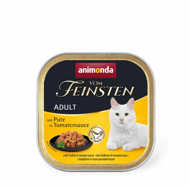 Консерви Animonda Vom Feinsten для котів, шматочки індички в томат соусі, 100 г