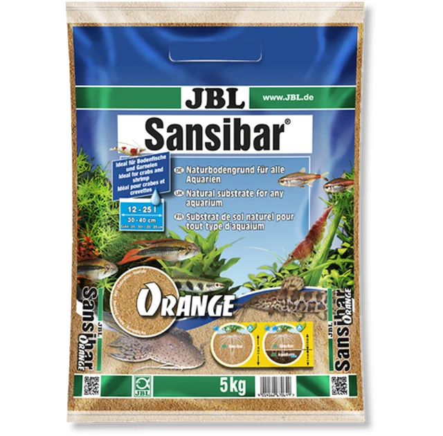 Грунт JBL Sansibar Orange для прісноводних та морських акваріумів, дрібний донний, помаранчевий, 5 кг