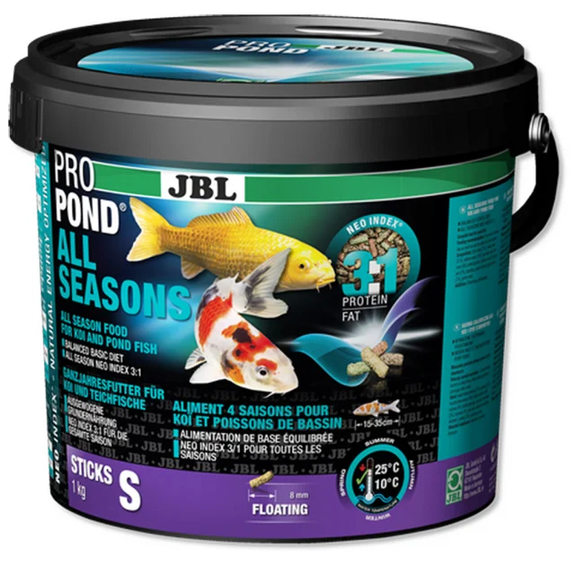 Корм JBL ProPond All Seasons S для невеликих ставкових риб, всесезонний, 1 кг