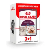 Вологий корм Royal Canin Sensory Feel Gravy для вибагливих котів, шматочки в соусі, 85 г, акція 3+1