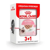 Вологий корм Royal Canin Kitten Instinctive для кошенят від 4 до 12 місяців, паштет, 85 г, акція 3+1