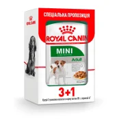 Влажный корм Royal Canin Mini Adult для взрослых собак мелких пород, 85 г, акция 3+1