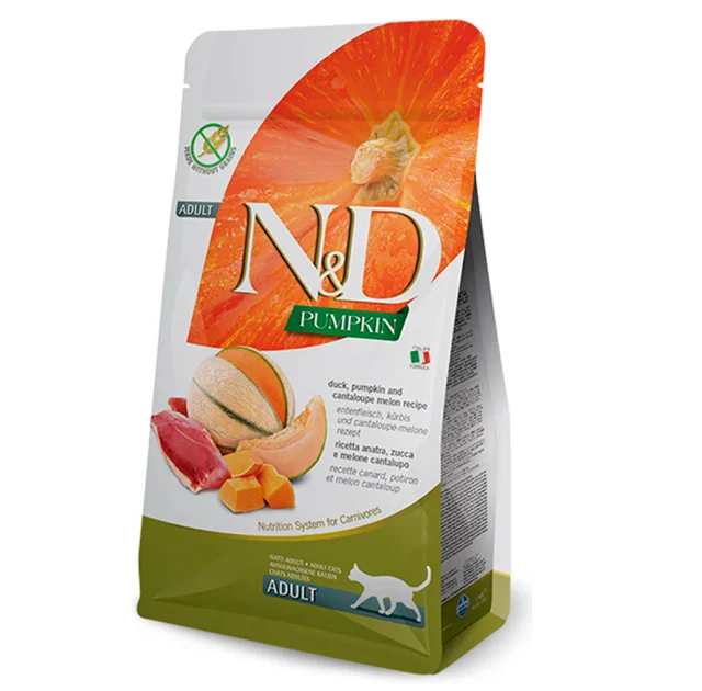 Беззерновий сухий корм Farmina N&D Cat Pumpkin Duck&Cantaloupe для дорослих котів, з качкою та гарбузом, 300 г