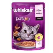 Вологий корм Whiskas Tasty Mix для котів, лосось з морквою, 85 г
