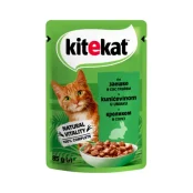 Вологий корм KiteKat для котів, кролик в соусі, 85 г