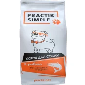 Сухой корм Practik Simple для взрослых собак, с рыбой, 1 кг