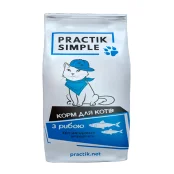 Сухий корм Practik Simple для дорослих котів, з морською рибою, 1 кг