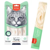 Ласощі Wanpy Creamy Lickable Treats Tuna&Scallop з тунцем, морським гребінцем, вітамінами і таурином, для котів, 5×14 г