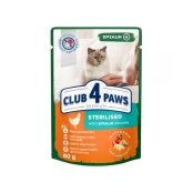 Вологий корм Клуб 4 Лапи Premium Epikur для стерилізованих кішок, з куркою в соусі, 80 г