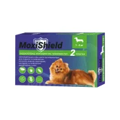 Краплі на холку MoxiShield протипаразитарні, для собак вагою 1-4 кг, 0.4 мл, 2 піпетки