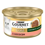 Вологий корм Purina Gourmet Gold "Соковита насолода" для дорослих котів, шматочки з лососем, 85 г